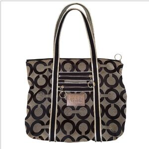 Coach Grey & Black signature Tote Bag purse